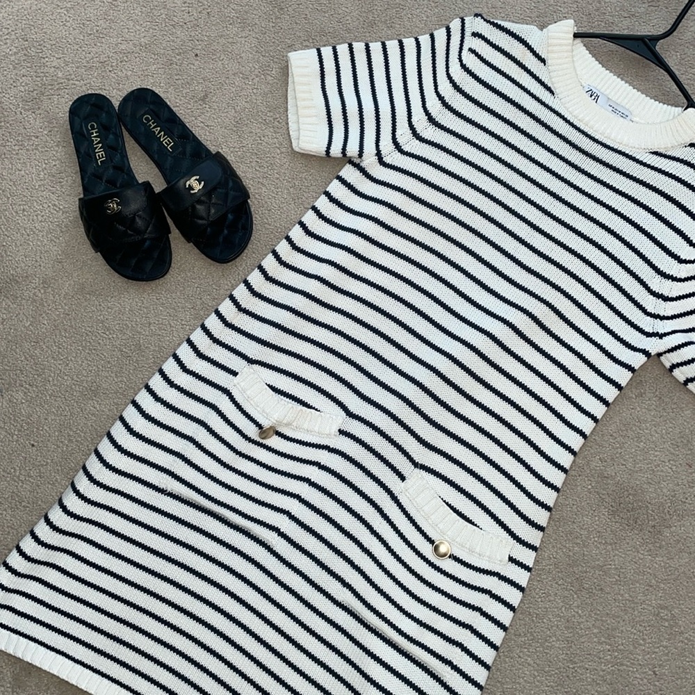 Viral TREND Zara Dress Knitted midi dress chic size M - CC Maritime